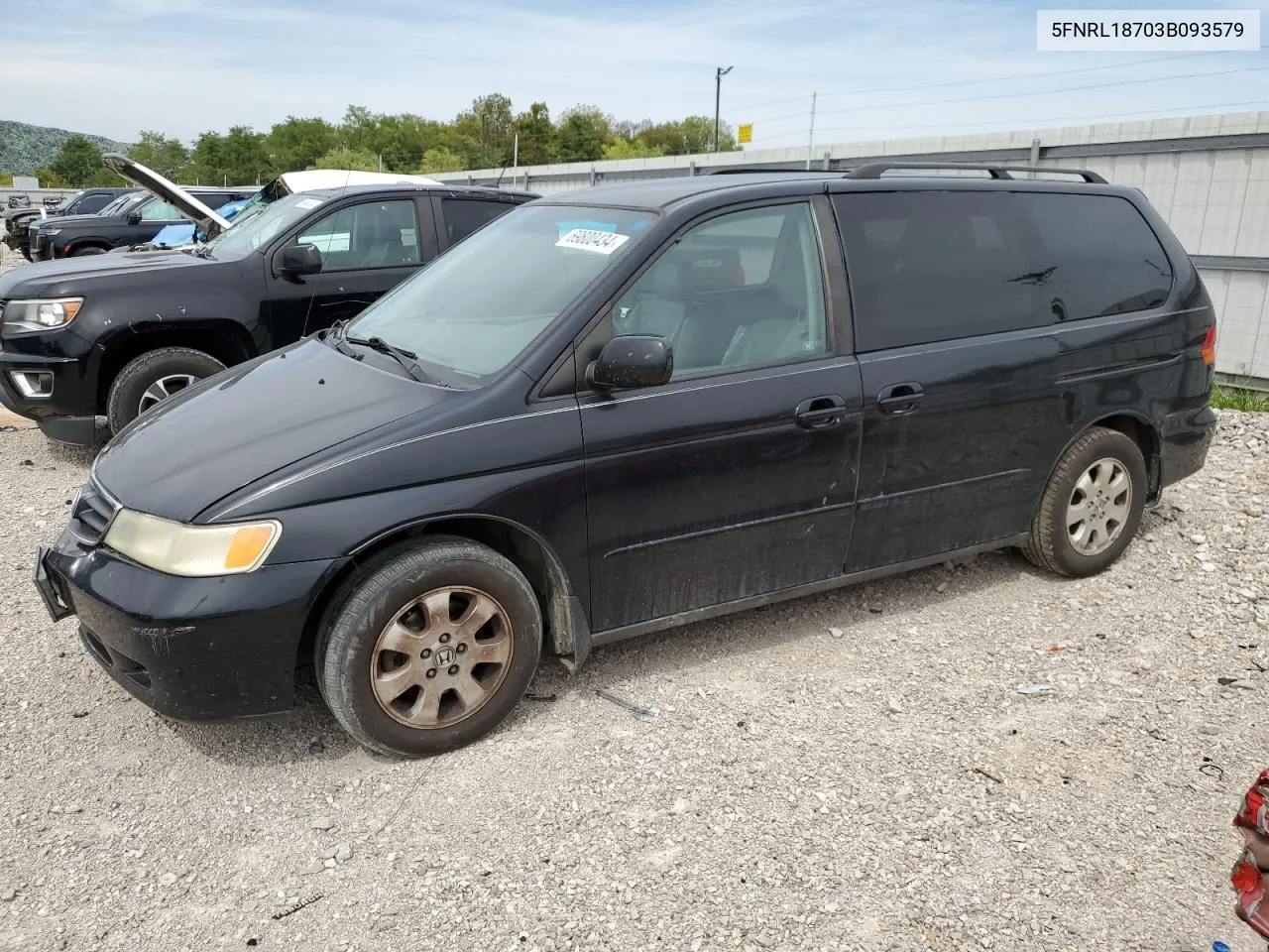 2003 Honda Odyssey Exl VIN: 5FNRL18703B093579 Lot: 69800434