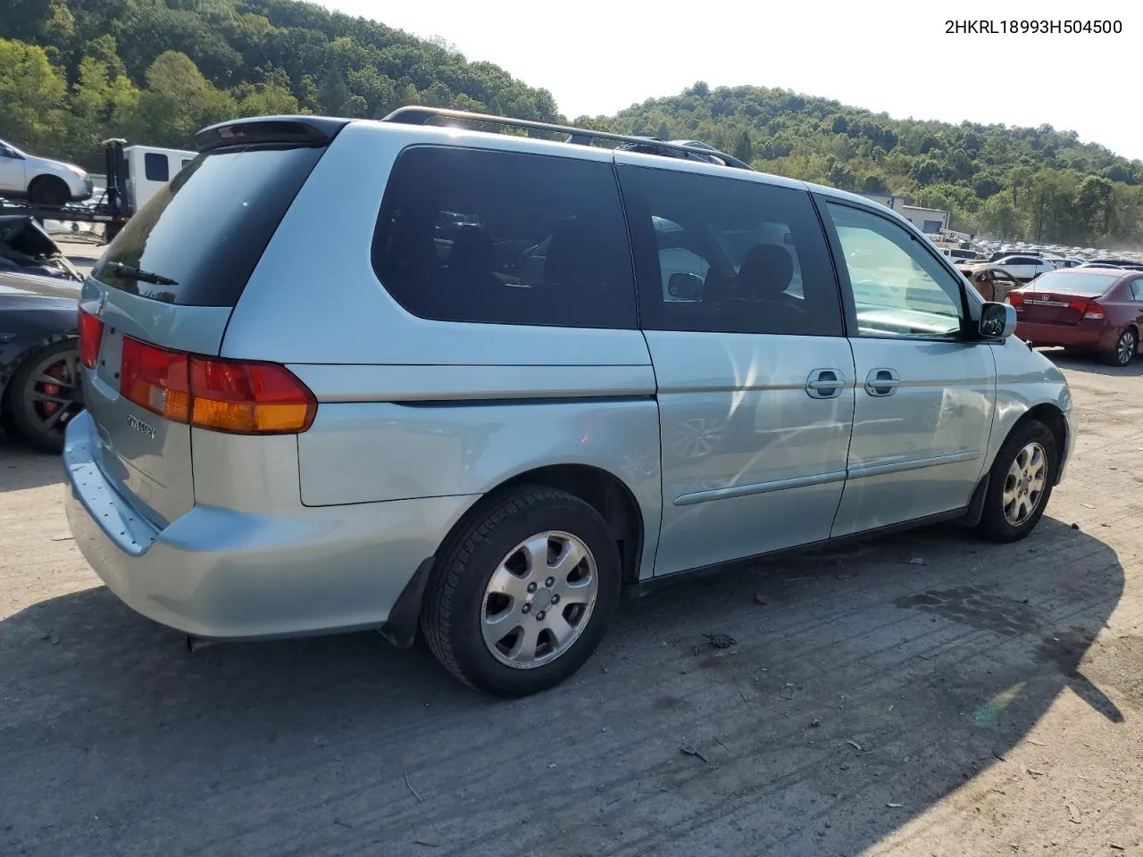 2003 Honda Odyssey Exl VIN: 2HKRL18993H504500 Lot: 70220464