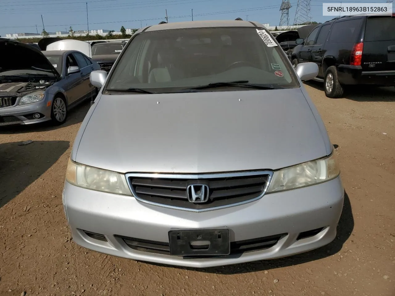 2003 Honda Odyssey Exl VIN: 5FNRL18963B152863 Lot: 70986024