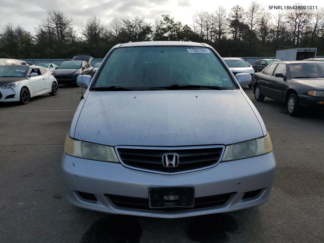 2003 Honda Odyssey Ex VIN: 5FNRL18643B001011 Lot: 71261994