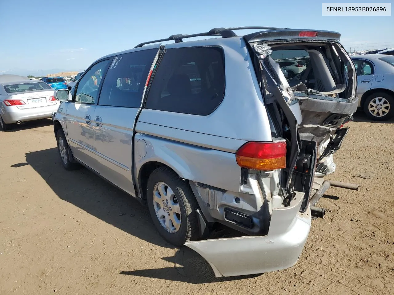 2003 Honda Odyssey Exl VIN: 5FNRL18953B026896 Lot: 72232284