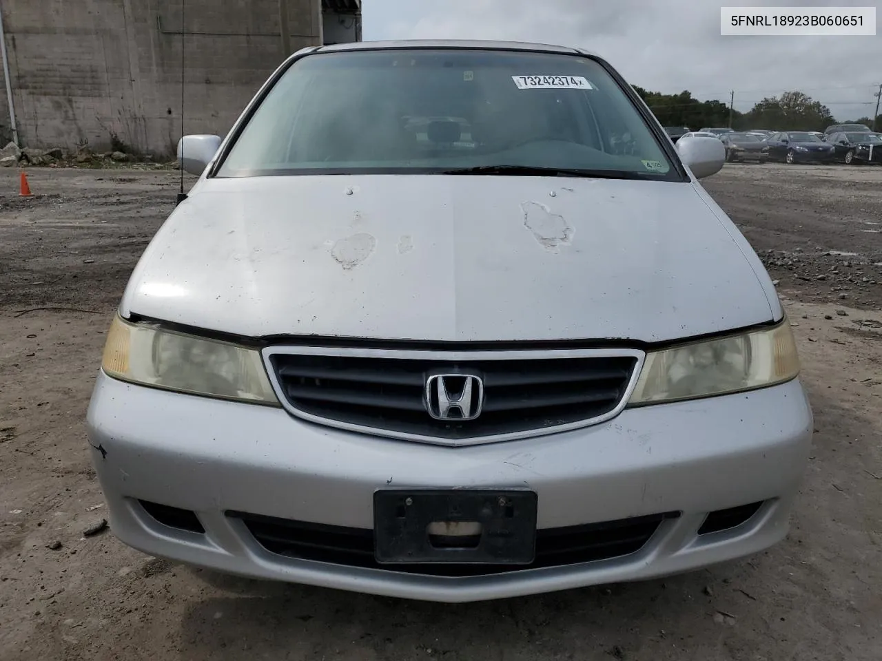 2003 Honda Odyssey Exl VIN: 5FNRL18923B060651 Lot: 73242374