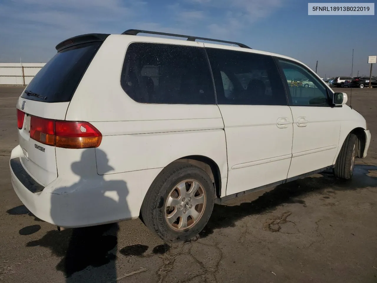 2003 Honda Odyssey Exl VIN: 5FNRL18913B022019 Lot: 75061654