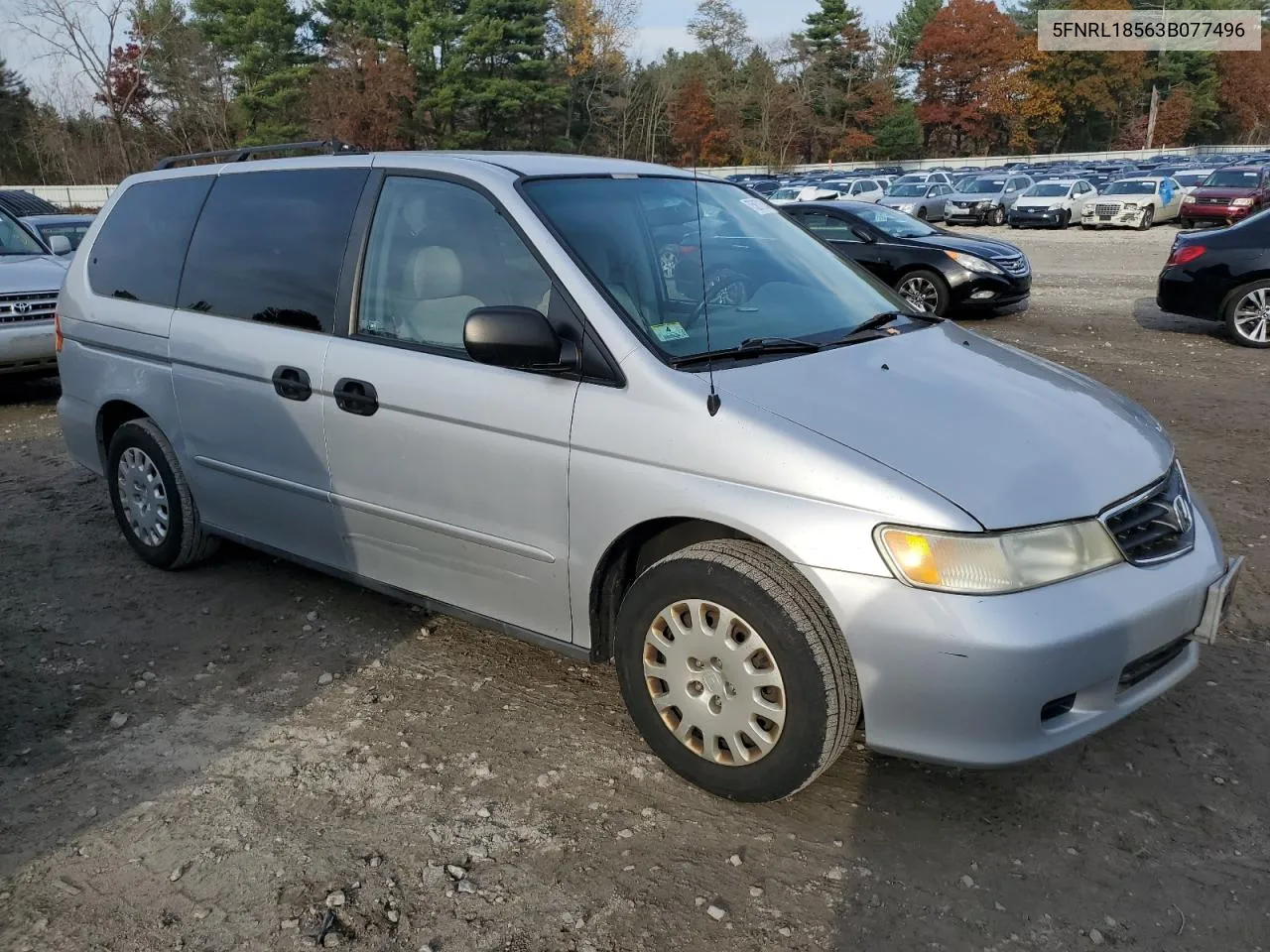 2003 Honda Odyssey Lx VIN: 5FNRL18563B077496 Lot: 75872354