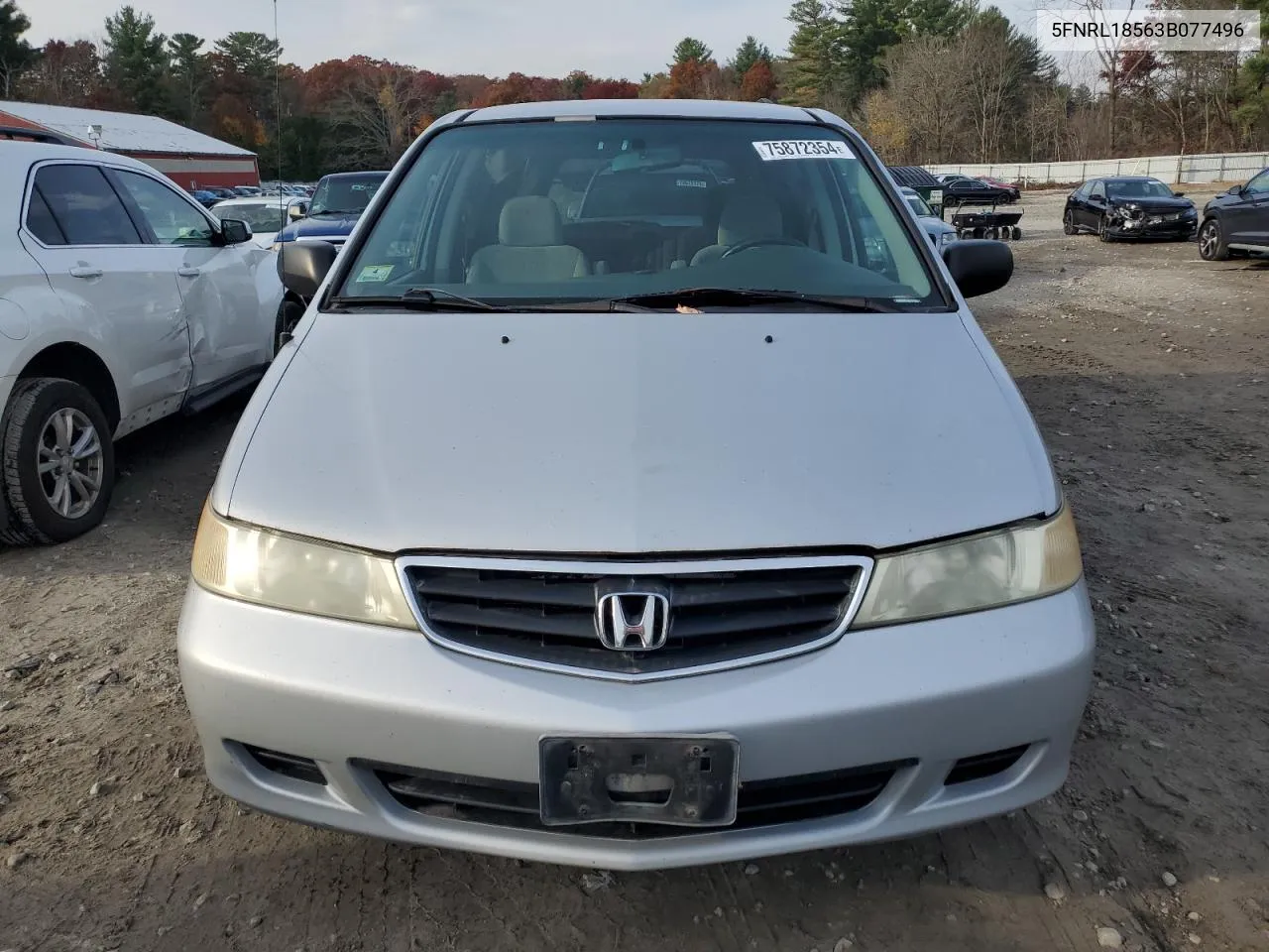 5FNRL18563B077496 2003 Honda Odyssey Lx