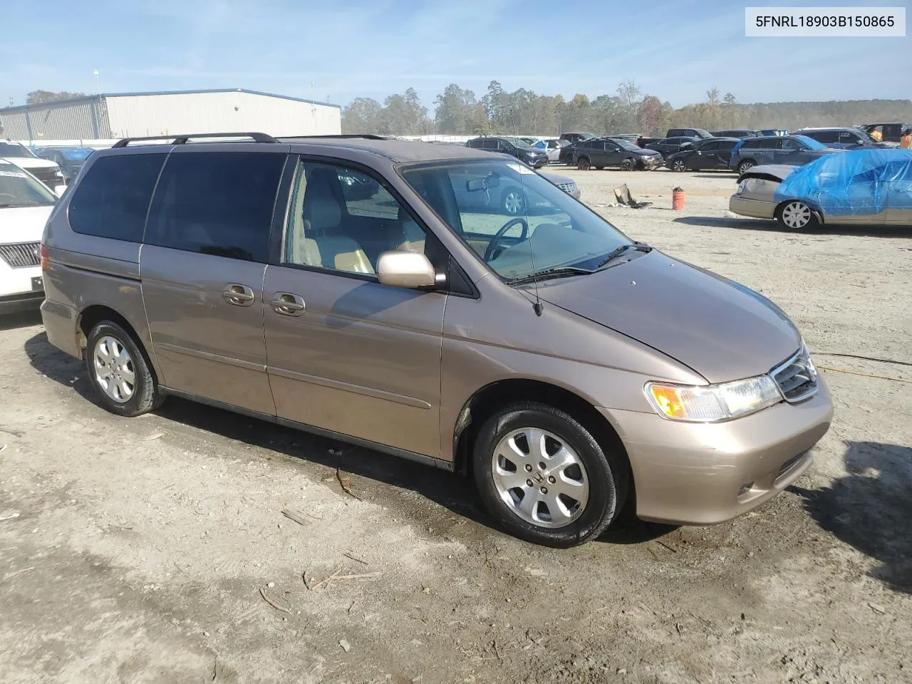 2003 Honda Odyssey Exl VIN: 5FNRL18903B150865 Lot: 77028594