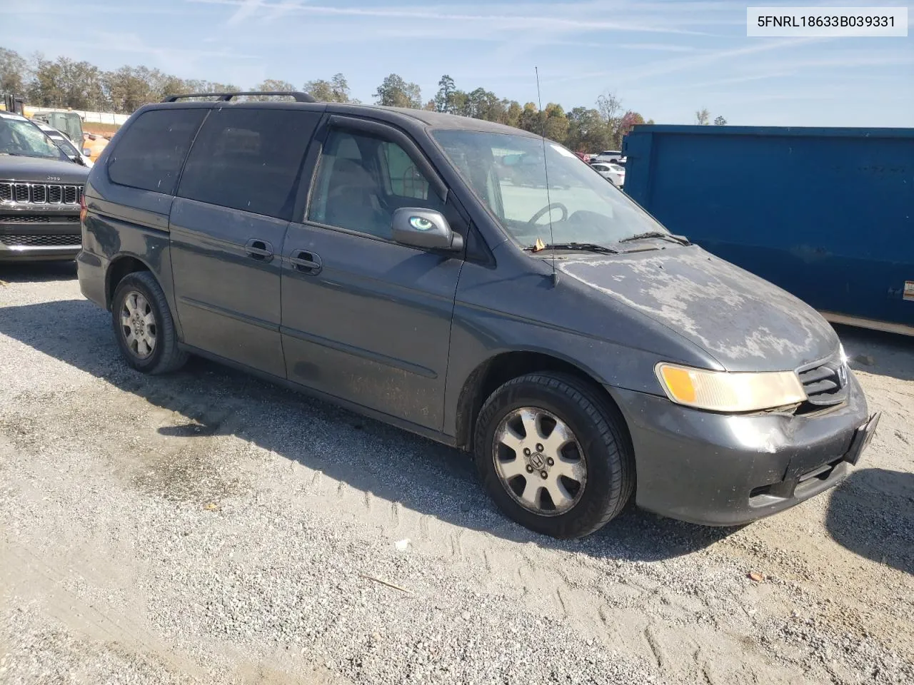 2003 Honda Odyssey Ex VIN: 5FNRL18633B039331 Lot: 77843654