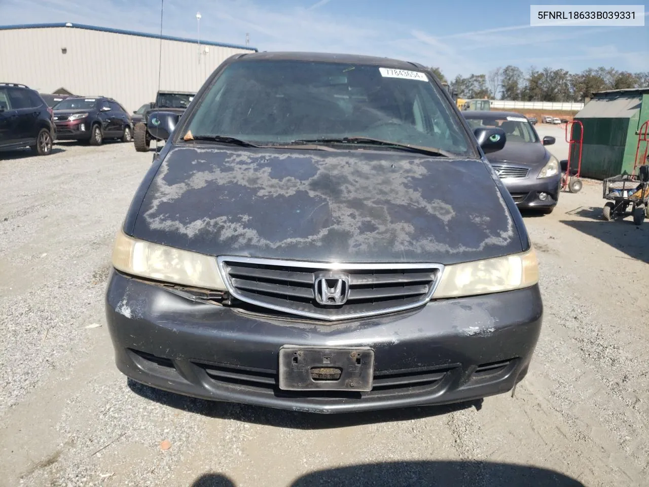 2003 Honda Odyssey Ex VIN: 5FNRL18633B039331 Lot: 77843654