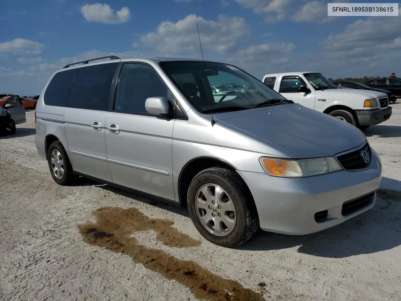 2003 Honda Odyssey Exl VIN: 5FNRL18953B138615 Lot: 77888584