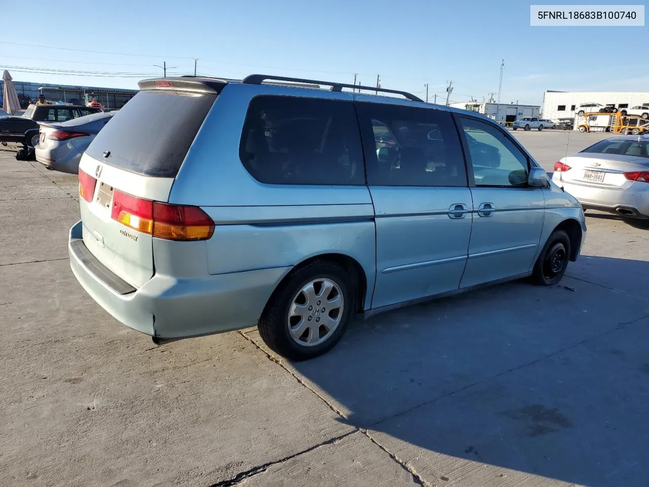 2003 Honda Odyssey Ex VIN: 5FNRL18683B100740 Lot: 79319643