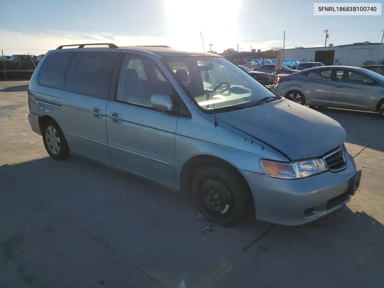 2003 Honda Odyssey Ex VIN: 5FNRL18683B100740 Lot: 79319643