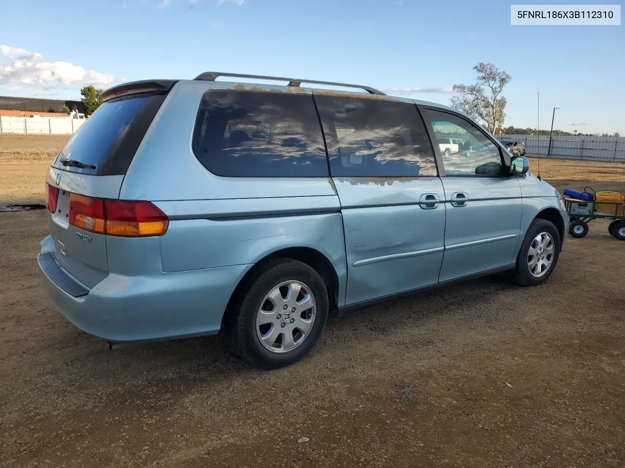 2003 Honda Odyssey Ex VIN: 5FNRL186X3B112310 Lot: 79808324