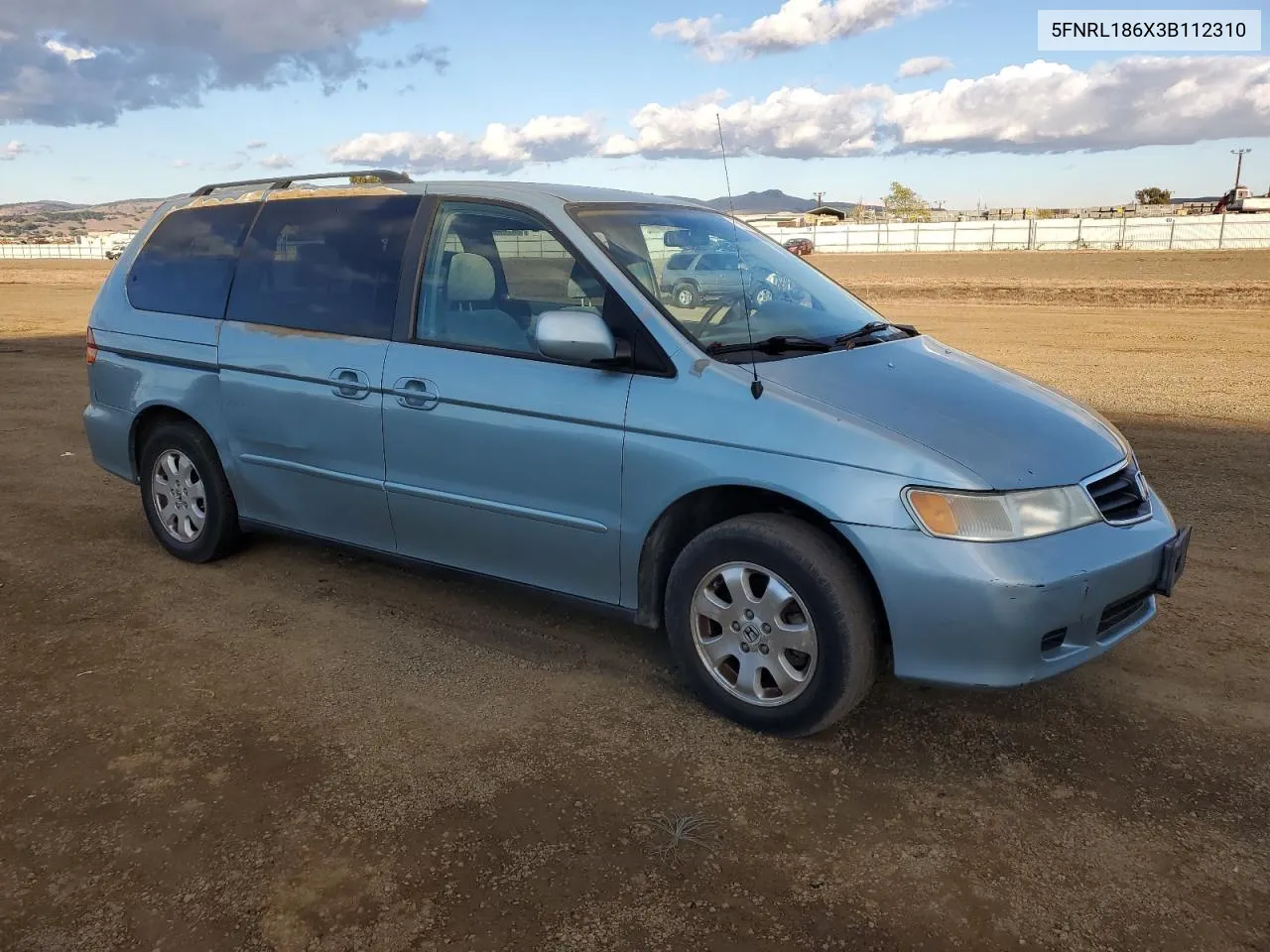 2003 Honda Odyssey Ex VIN: 5FNRL186X3B112310 Lot: 79808324