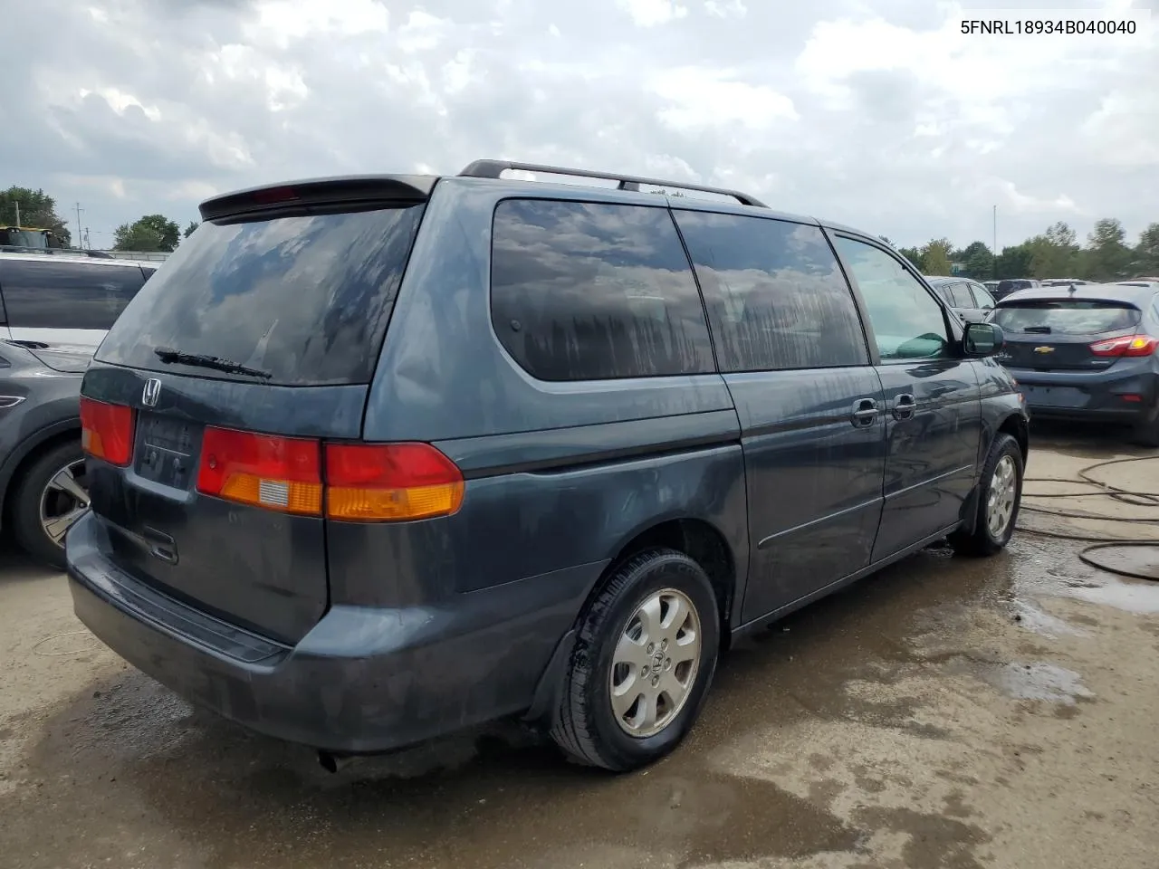 5FNRL18934B040040 2004 Honda Odyssey Exl