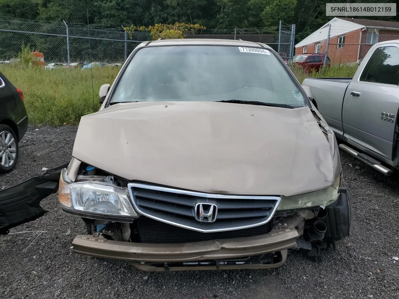 2004 Honda Odyssey Ex VIN: 5FNRL18614B012159 Lot: 71399094