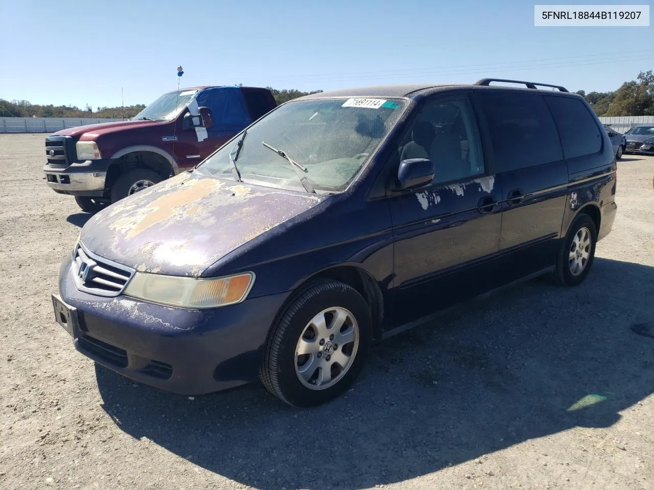 2004 Honda Odyssey Ex VIN: 5FNRL18844B119207 Lot: 71891114