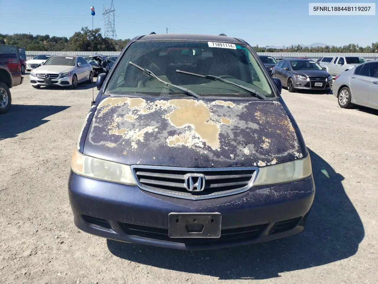 2004 Honda Odyssey Ex VIN: 5FNRL18844B119207 Lot: 71891114