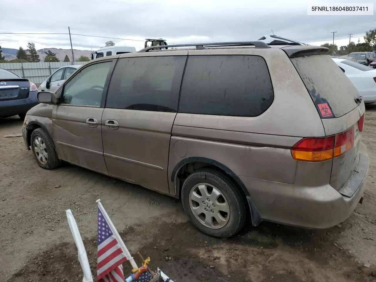 2004 Honda Odyssey Ex VIN: 5FNRL18604B037411 Lot: 72479364