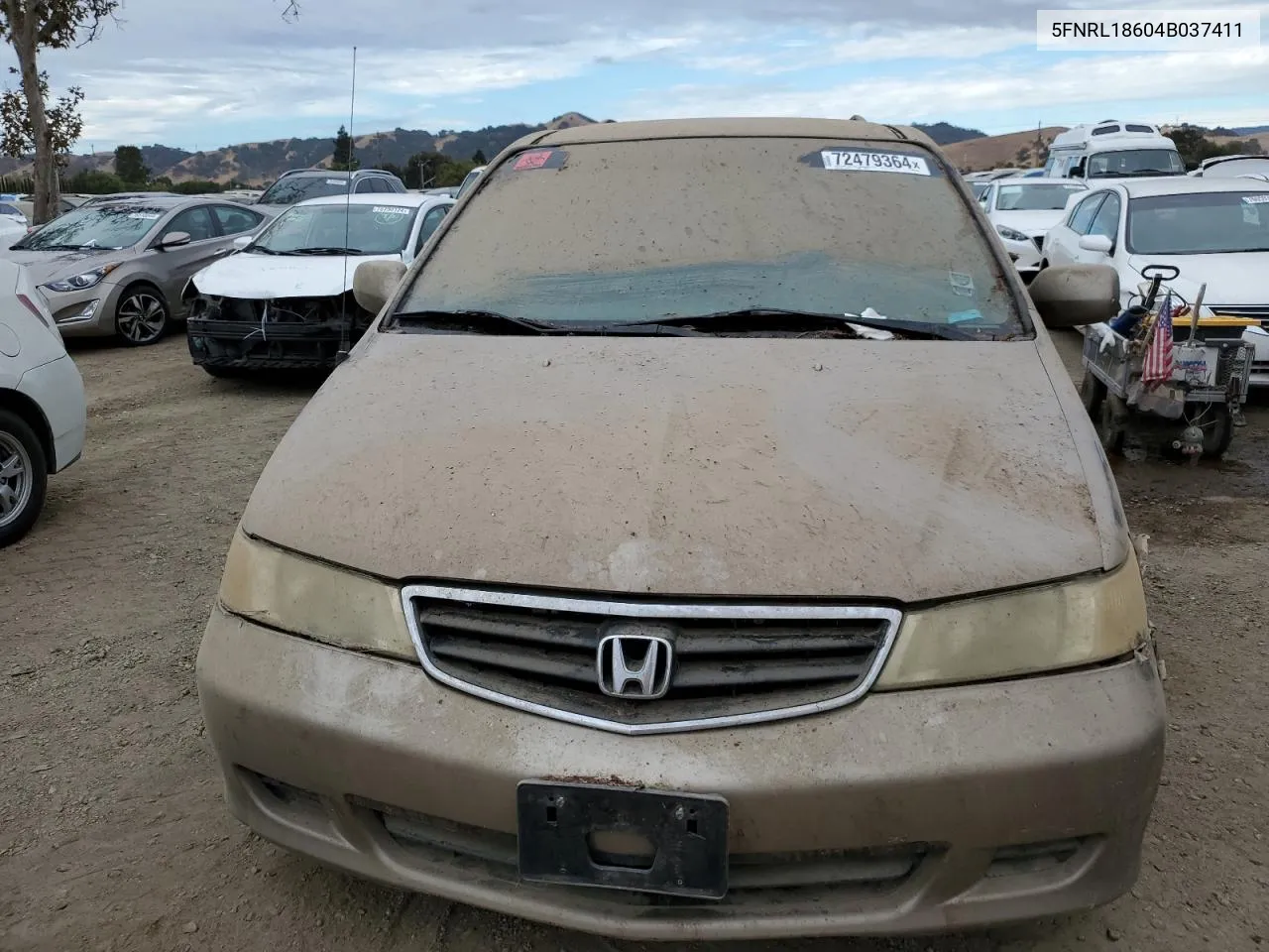 2004 Honda Odyssey Ex VIN: 5FNRL18604B037411 Lot: 72479364