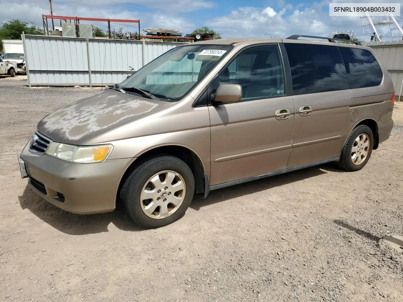 2004 Honda Odyssey Exl VIN: 5FNRL18904B003432 Lot: 73799314