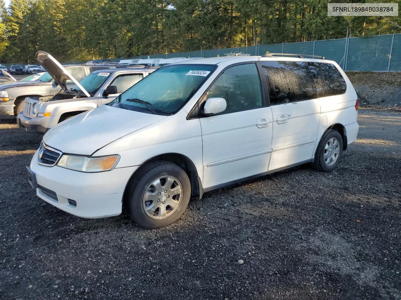 2004 Honda Odyssey Exl VIN: 5FNRL18984B038784 Lot: 74636324