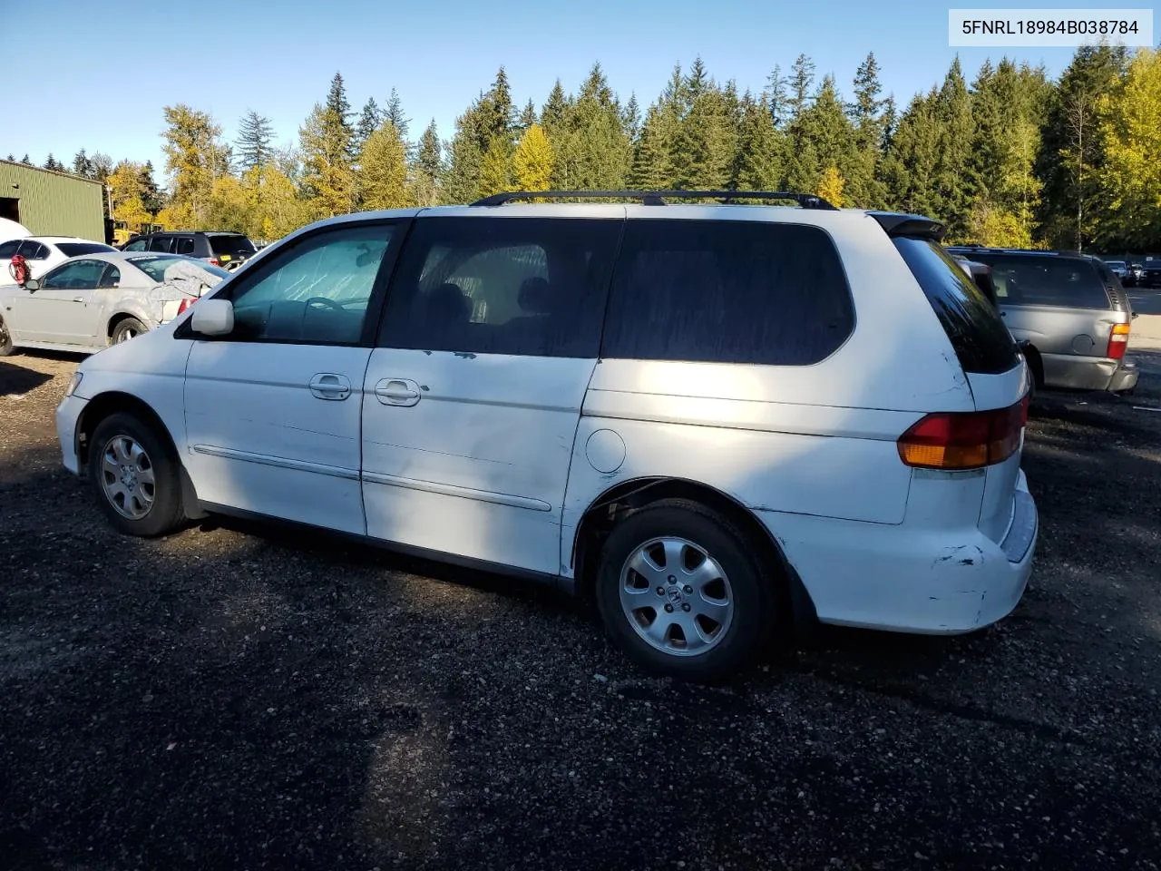 2004 Honda Odyssey Exl VIN: 5FNRL18984B038784 Lot: 74636324