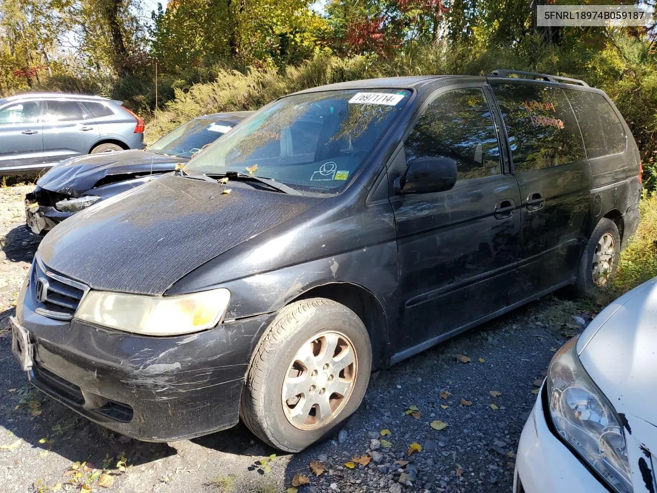 2004 Honda Odyssey Exl VIN: 5FNRL18974B059187 Lot: 76971714