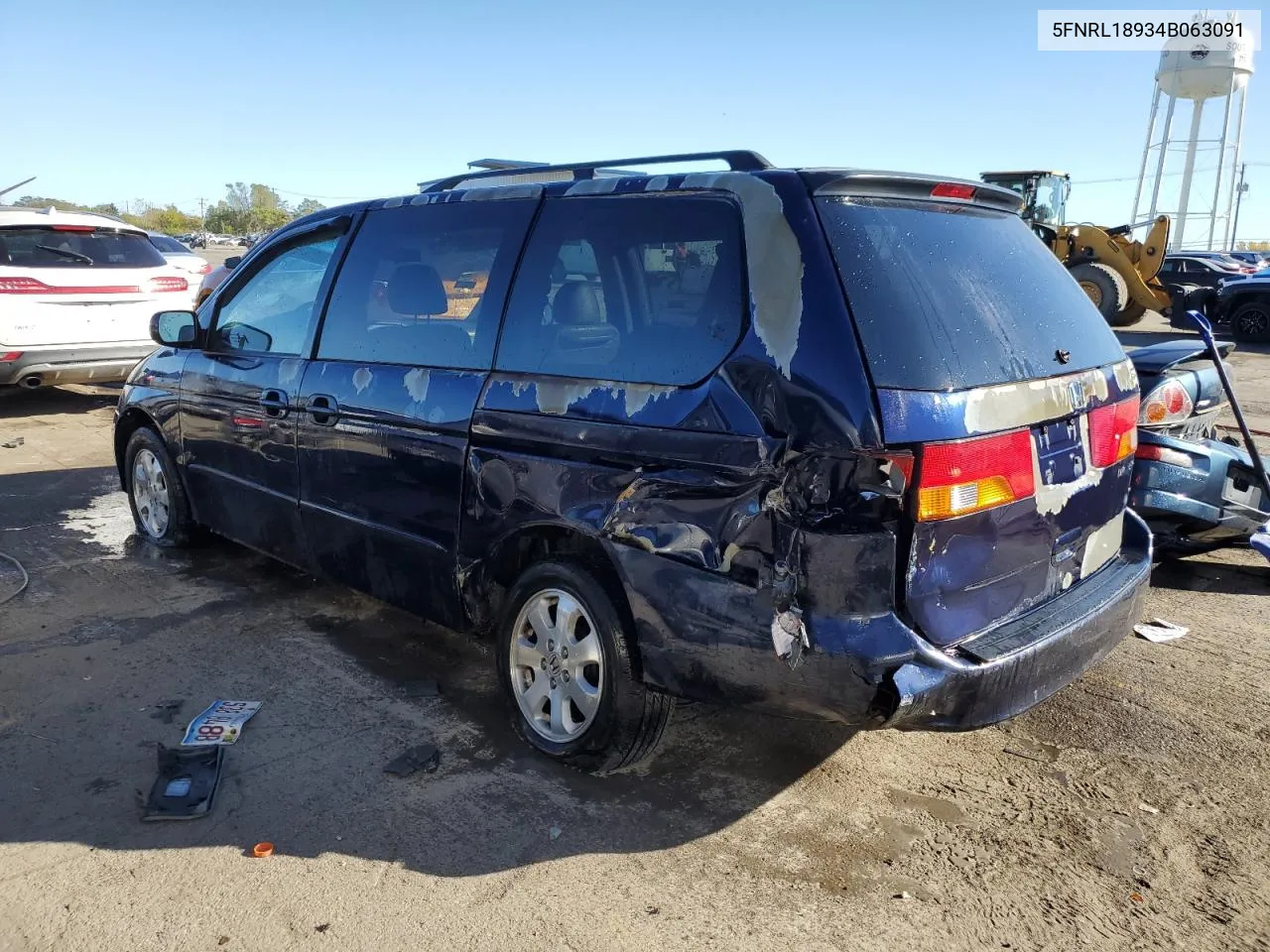 2004 Honda Odyssey Exl VIN: 5FNRL18934B063091 Lot: 76983674