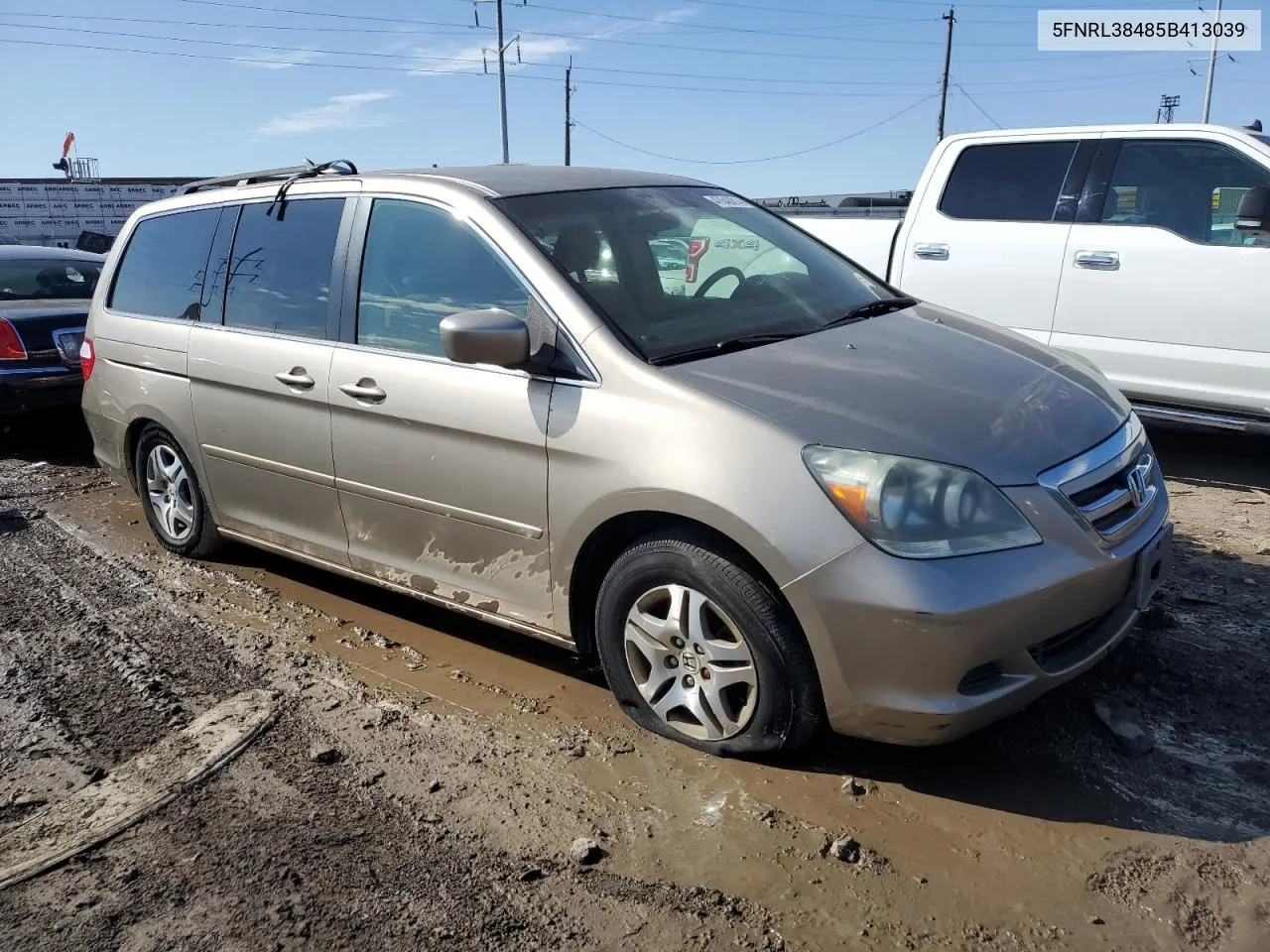 2005 Honda Odyssey Ex VIN: 5FNRL38485B413039 Lot: 47642814