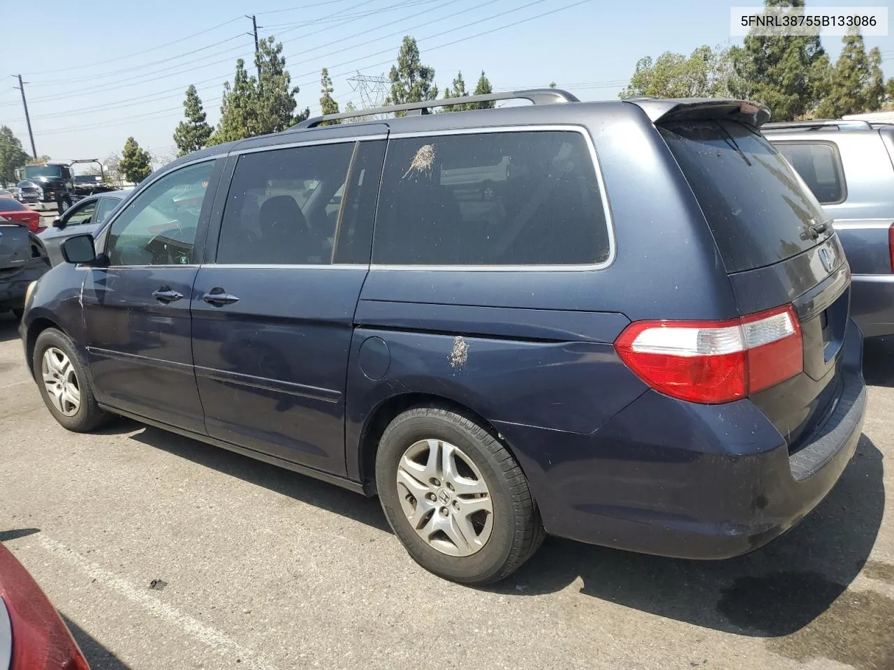 2005 Honda Odyssey Exl VIN: 5FNRL38755B133086 Lot: 58116604