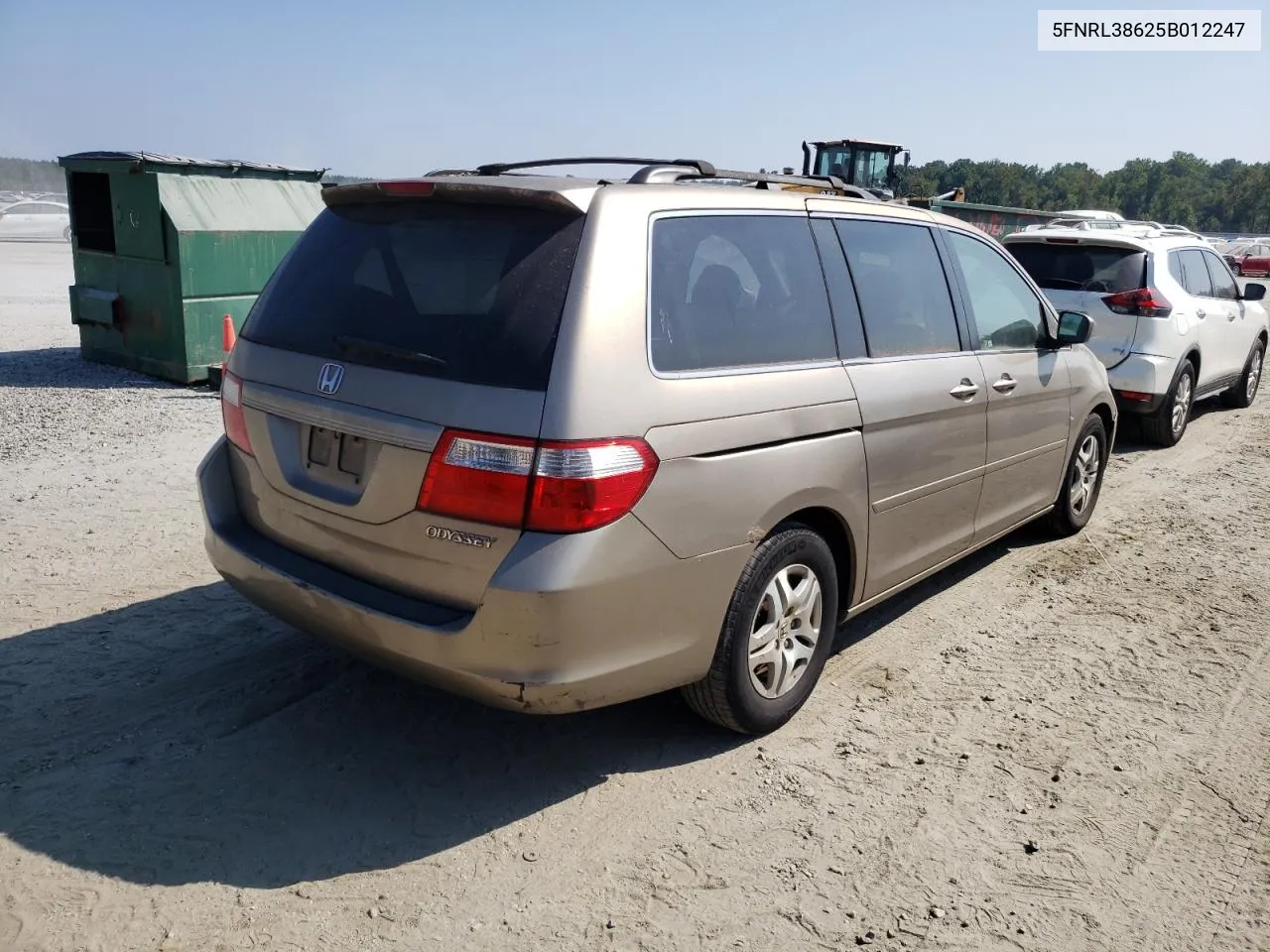 5FNRL38625B012247 2005 Honda Odyssey Exl