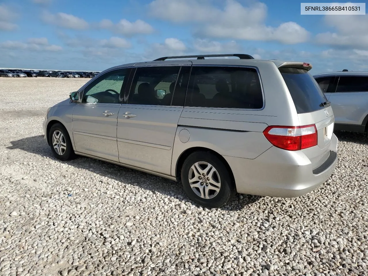 2005 Honda Odyssey Exl VIN: 5FNRL38665B410531 Lot: 60017724