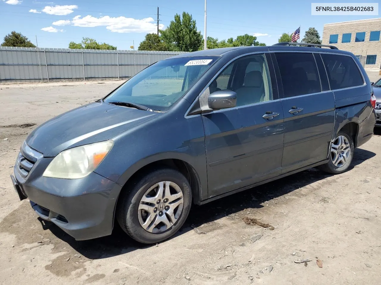 2005 Honda Odyssey Ex VIN: 5FNRL38425B402683 Lot: 65230084