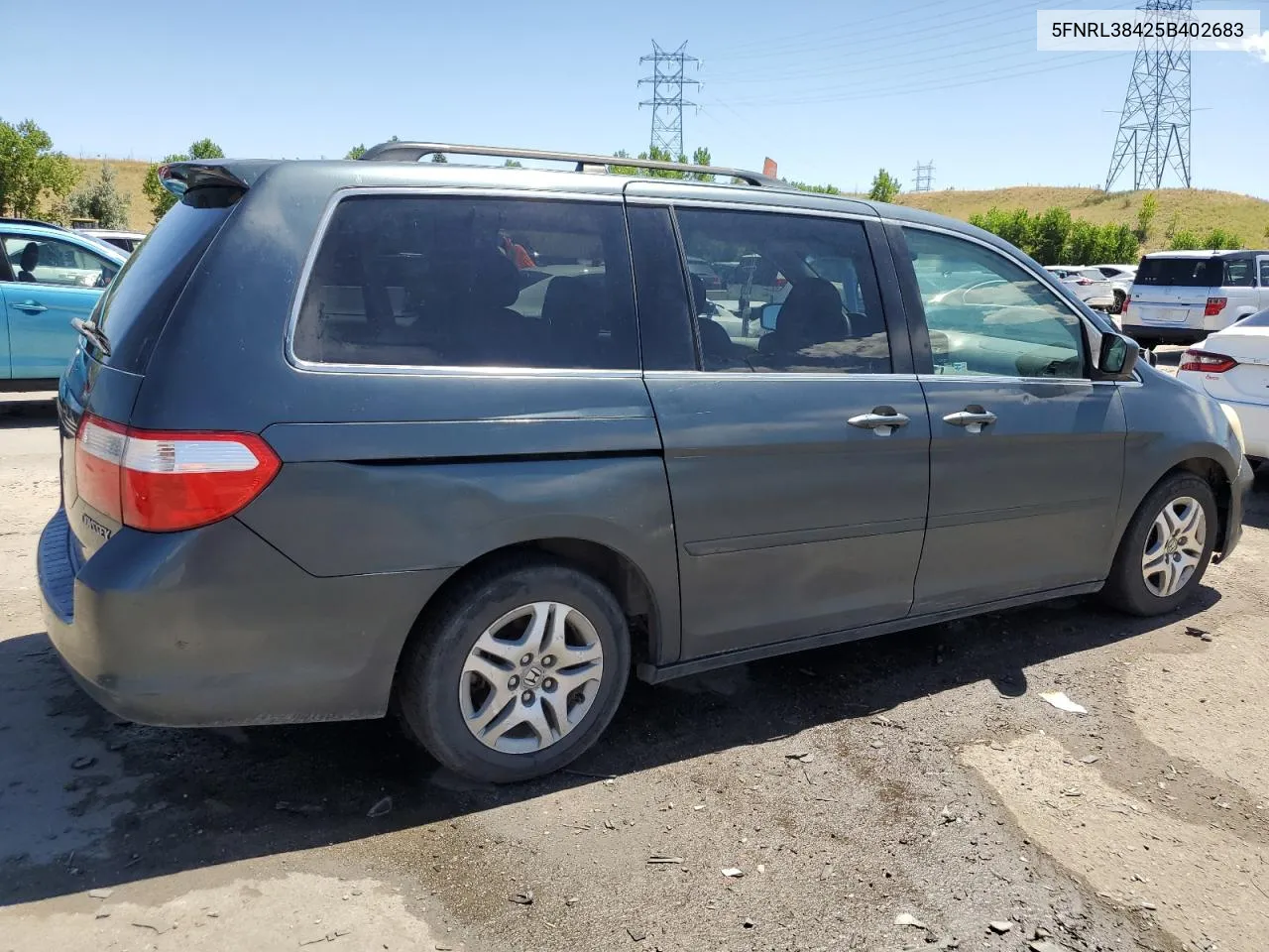 2005 Honda Odyssey Ex VIN: 5FNRL38425B402683 Lot: 65230084