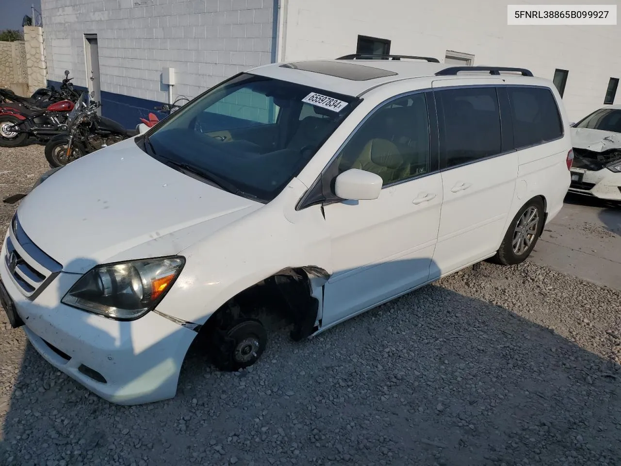 2005 Honda Odyssey Touring VIN: 5FNRL38865B099927 Lot: 65597834