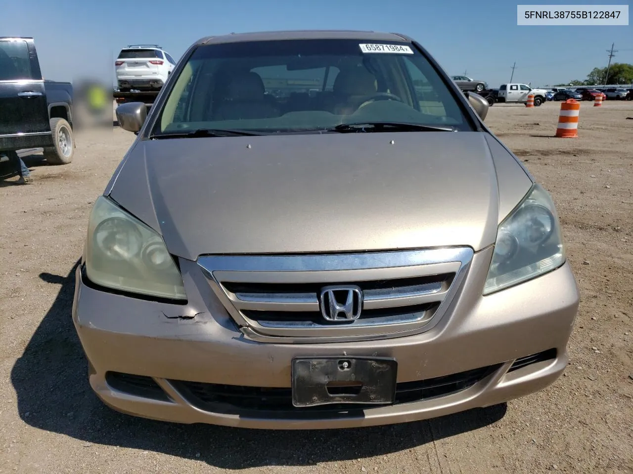 2005 Honda Odyssey Exl VIN: 5FNRL38755B122847 Lot: 65871984