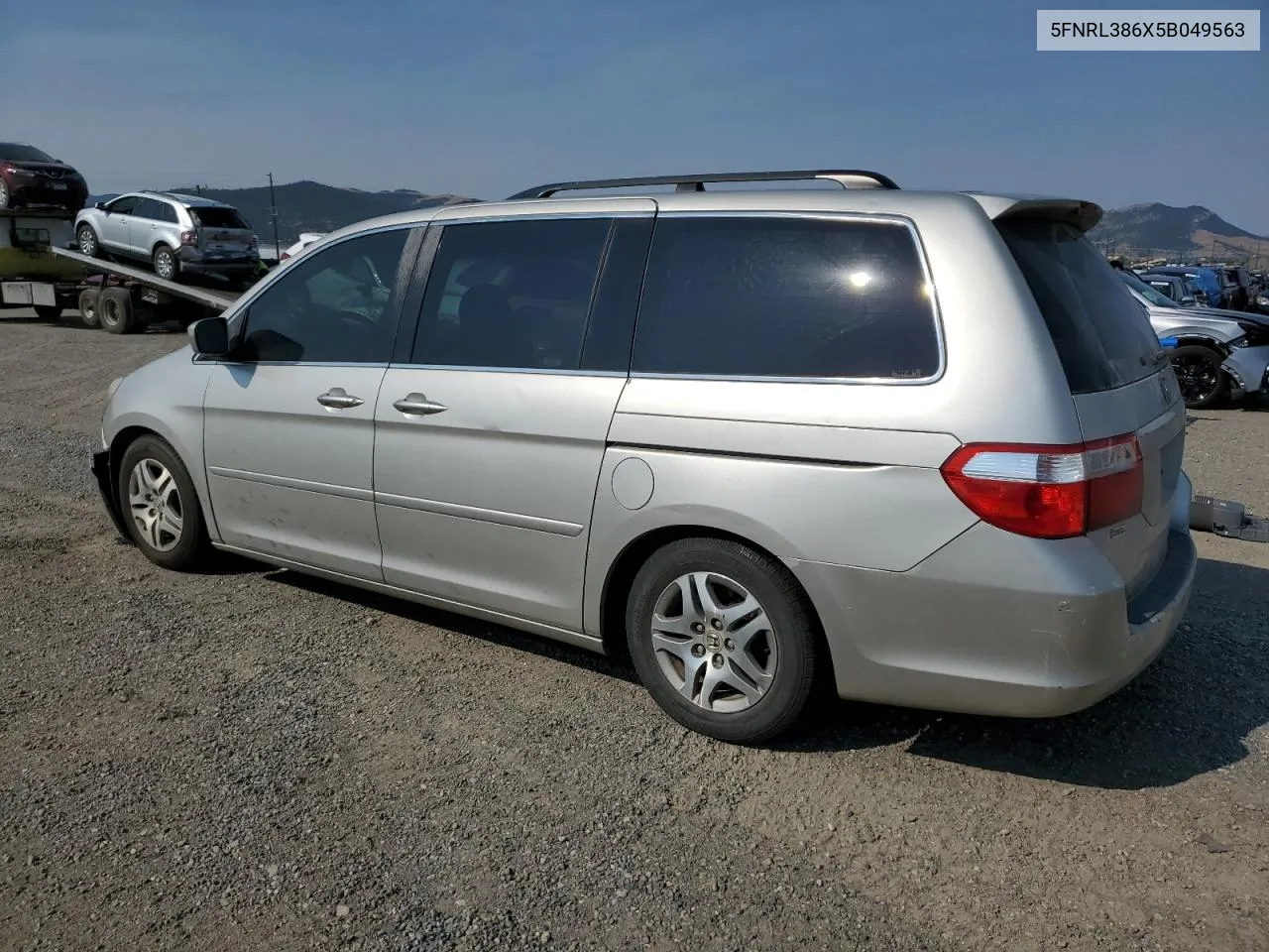 2005 Honda Odyssey Exl VIN: 5FNRL386X5B049563 Lot: 66248234