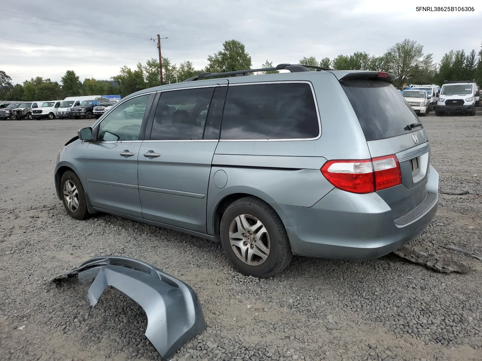 2005 Honda Odyssey Exl VIN: 5FNRL38625B106306 Lot: 67387764