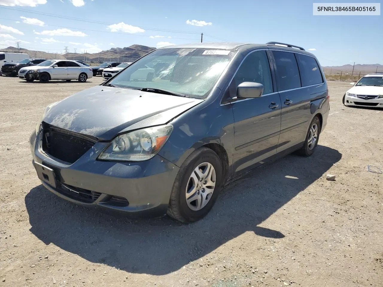 2005 Honda Odyssey Ex VIN: 5FNRL38465B405165 Lot: 67601034