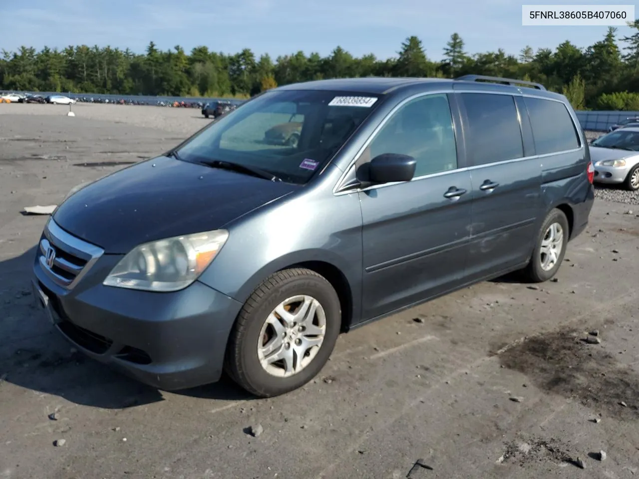 2005 Honda Odyssey Exl VIN: 5FNRL38605B407060 Lot: 68039854