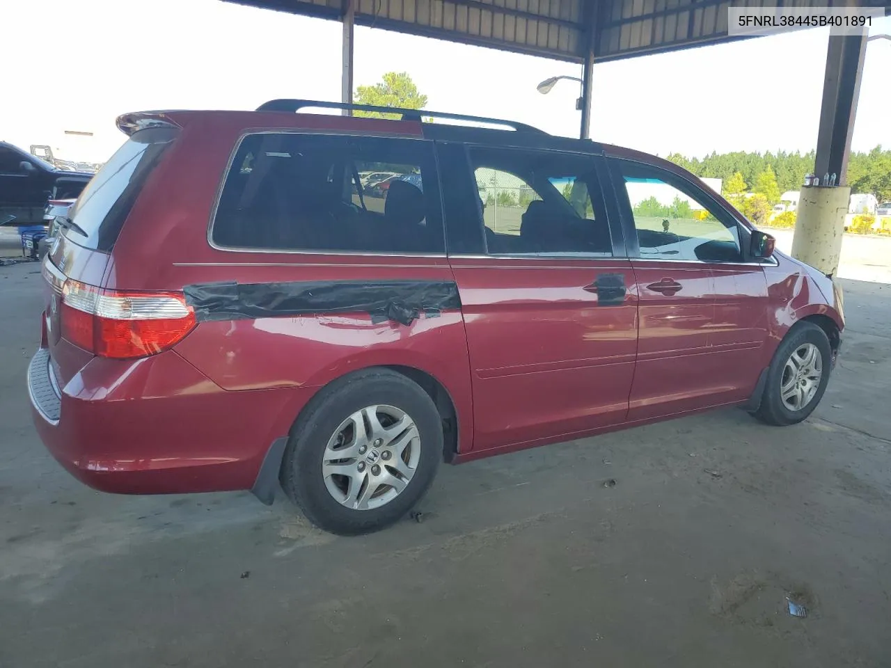 2005 Honda Odyssey Ex VIN: 5FNRL38445B401891 Lot: 68584594