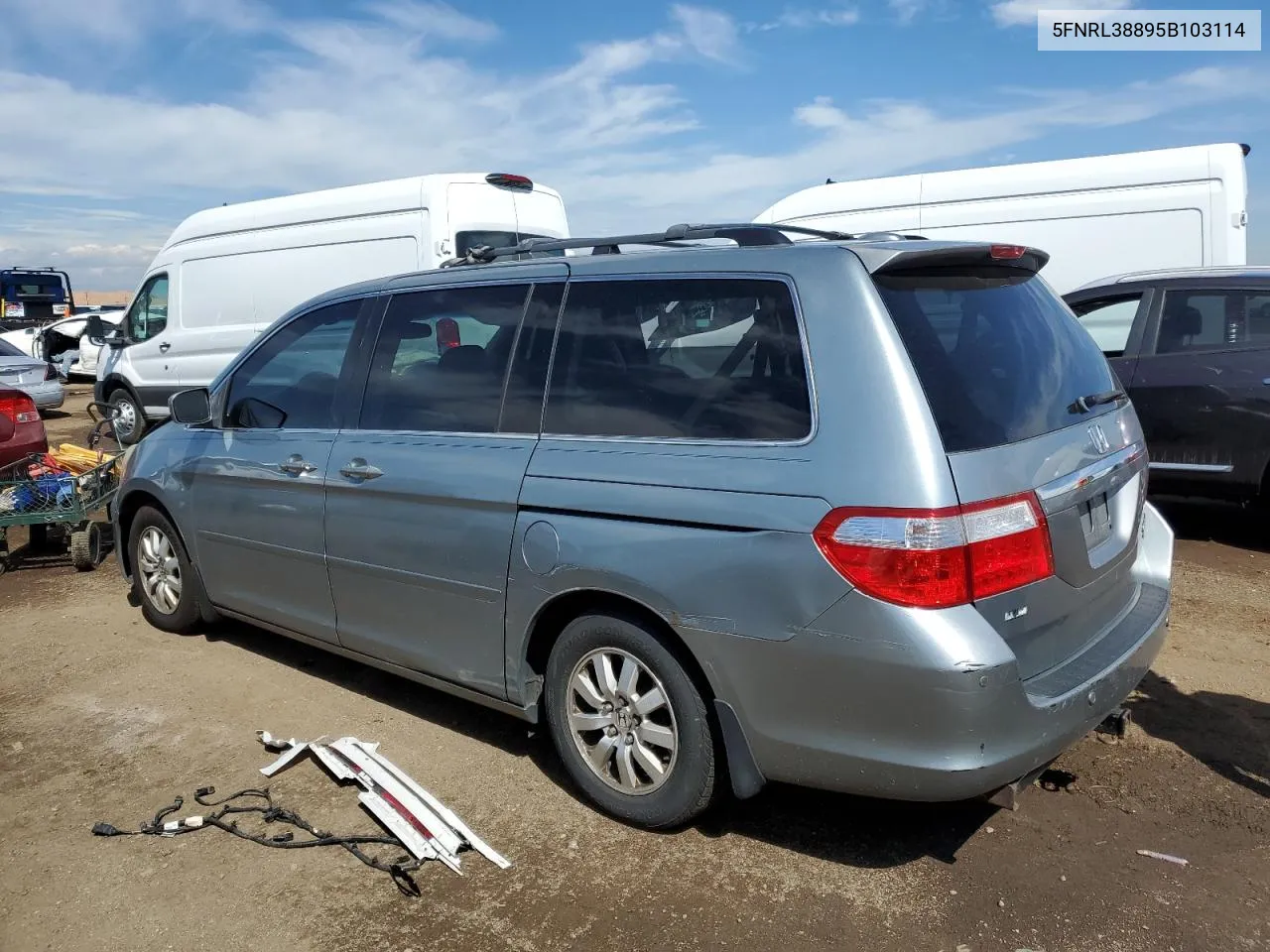 2005 Honda Odyssey Touring VIN: 5FNRL38895B103114 Lot: 68929994