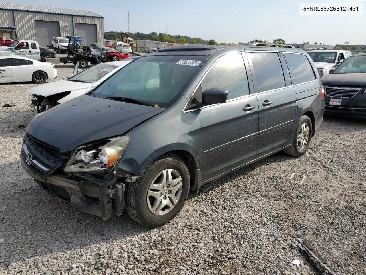 5FNRL38725B121431 2005 Honda Odyssey Exl