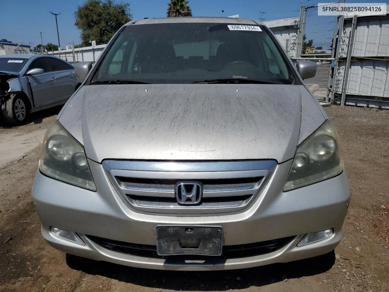 2005 Honda Odyssey Touring VIN: 5FNRL38825B094126 Lot: 69617934