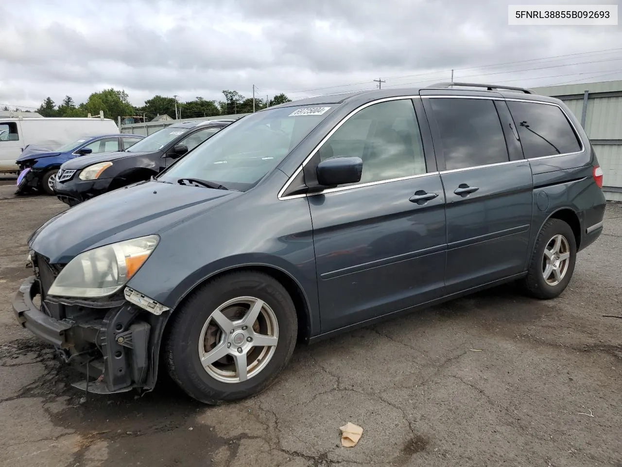 2005 Honda Odyssey Touring VIN: 5FNRL38855B092693 Lot: 69725004