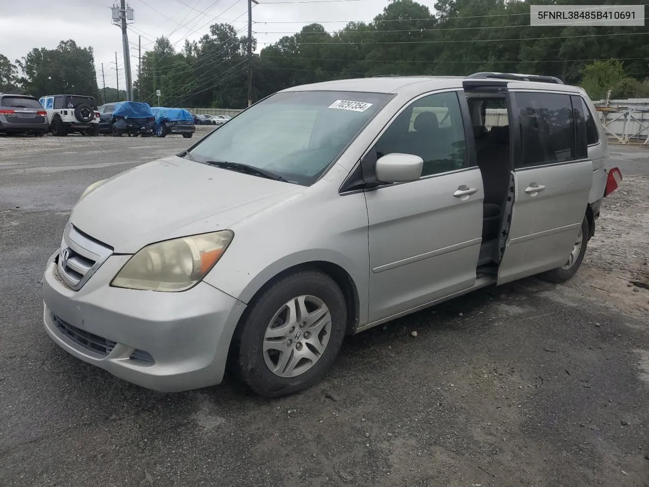 2005 Honda Odyssey Ex VIN: 5FNRL38485B410691 Lot: 70297354