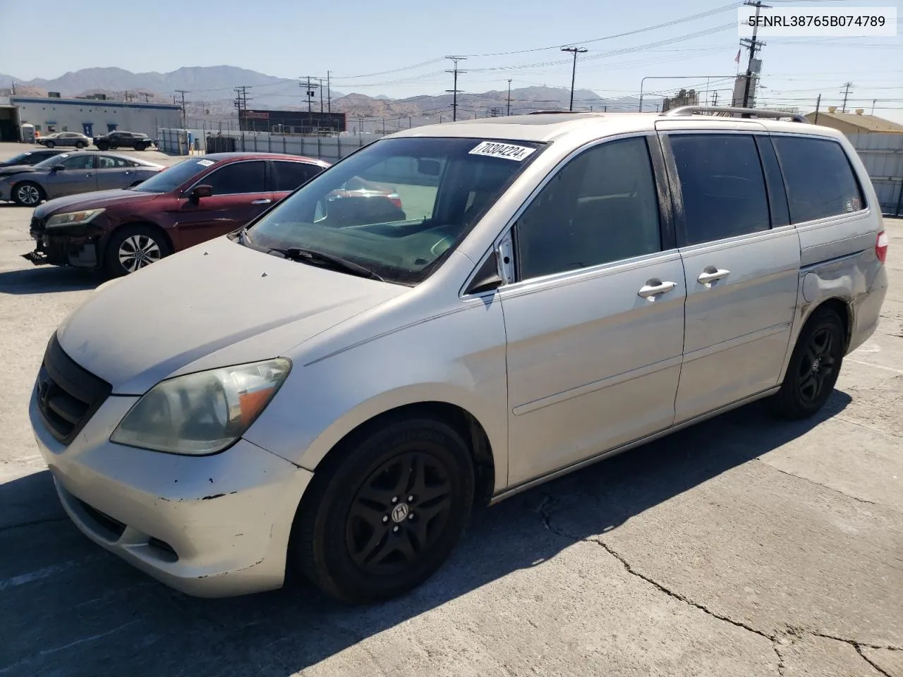 5FNRL38765B074789 2005 Honda Odyssey Exl