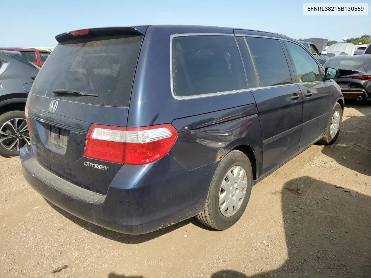 2005 Honda Odyssey Lx VIN: 5FNRL38215B130559 Lot: 70391544