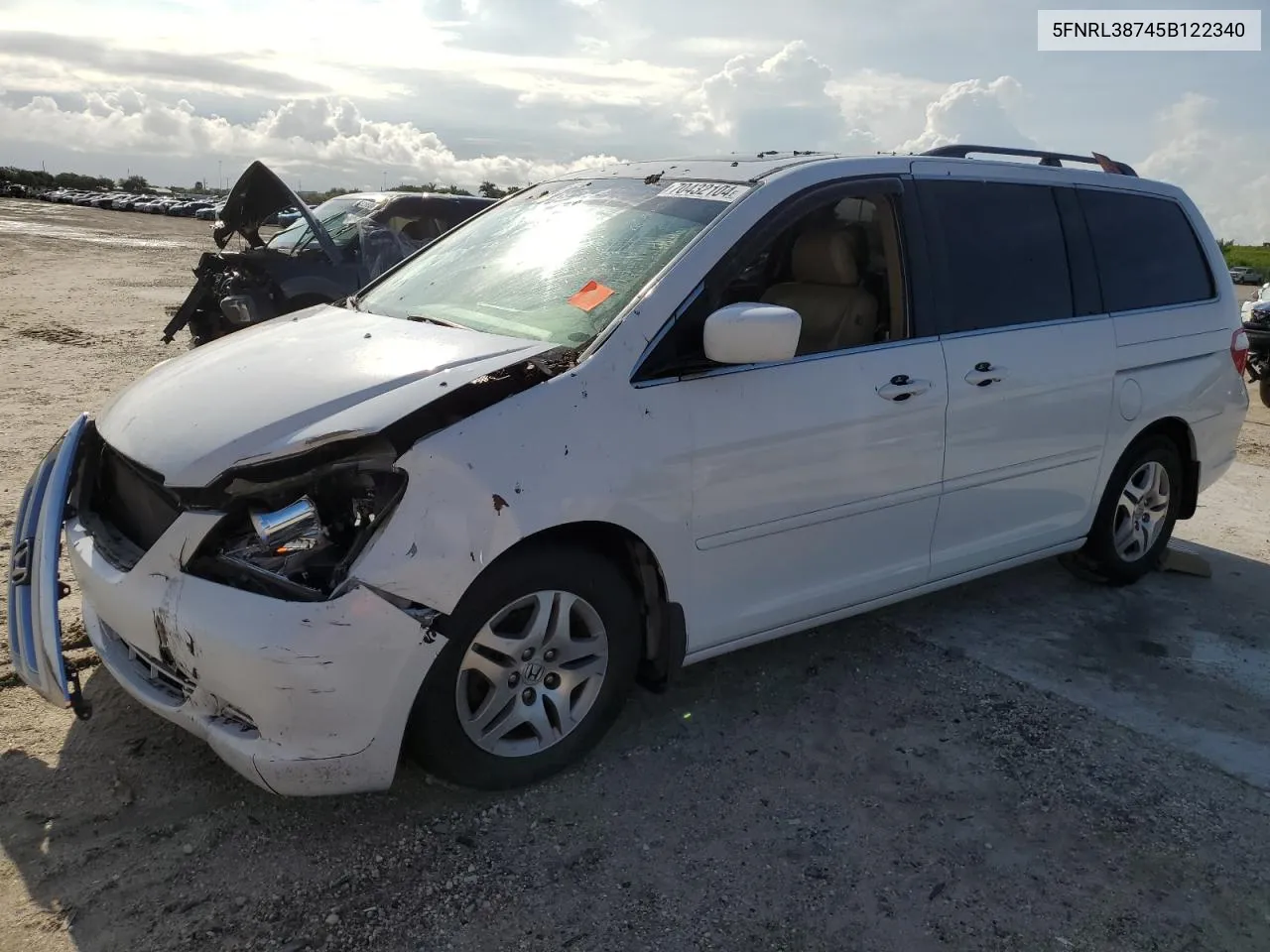 5FNRL38745B122340 2005 Honda Odyssey Exl