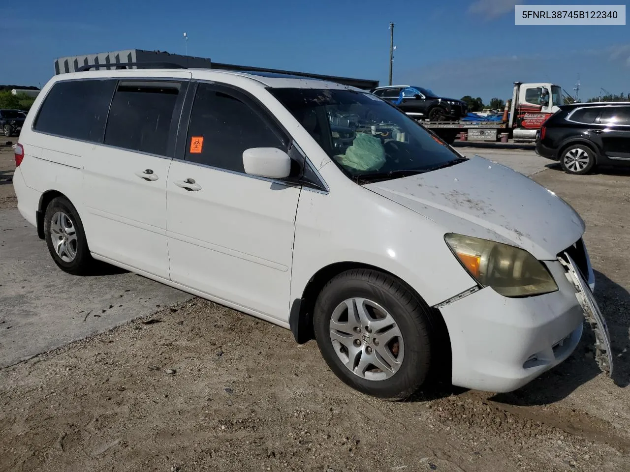 5FNRL38745B122340 2005 Honda Odyssey Exl